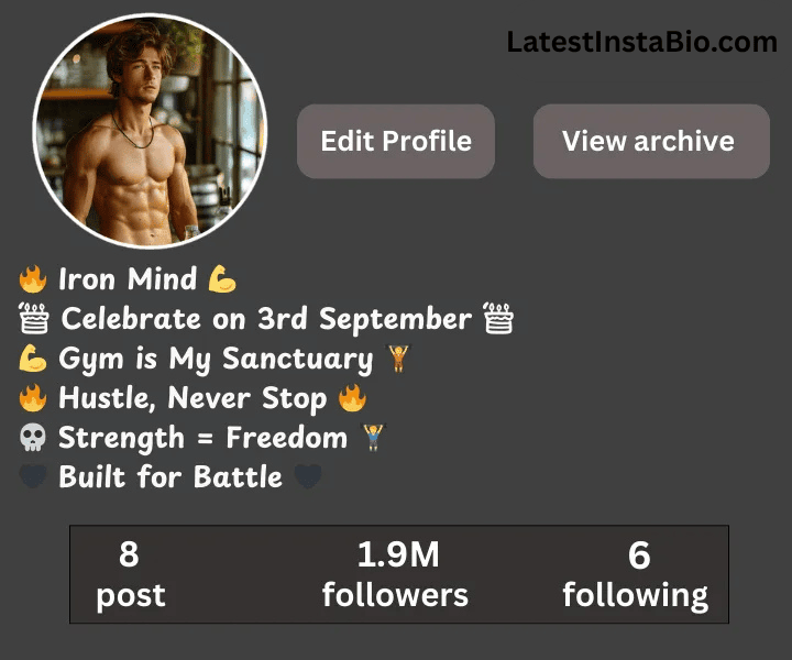 Gym Bio for Instagram
