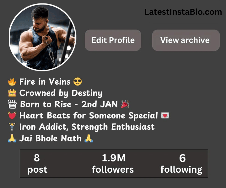 Gym Bio for Instagram