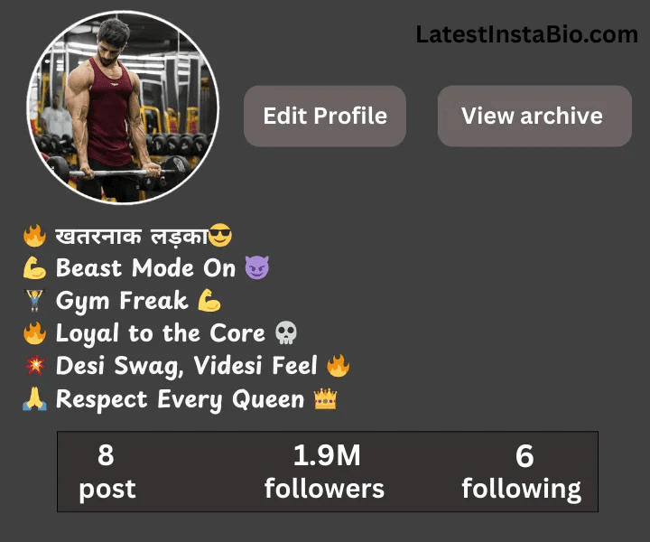 Gym Bio for Instagram