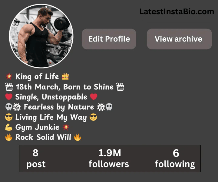 Gym Bio for Instagram