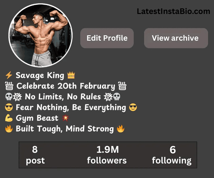 Gym Bio for Instagram