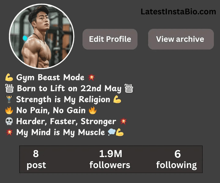 Gym Bio for Instagram
