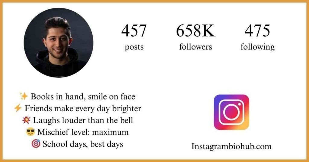Instagram Bio For School Boy