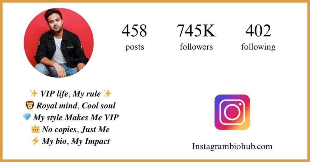 Instagram VIP Bio For Boy