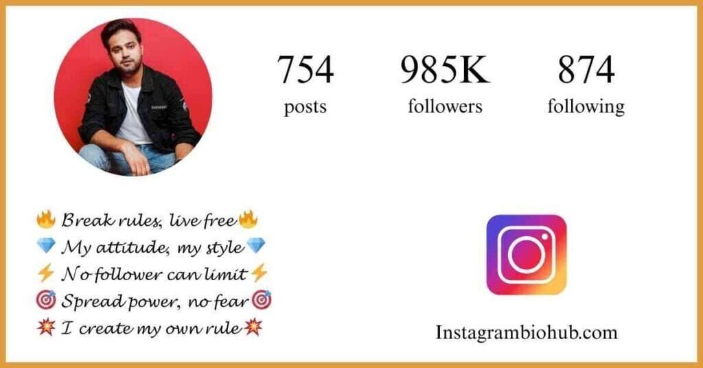Instagram Attitude Bio