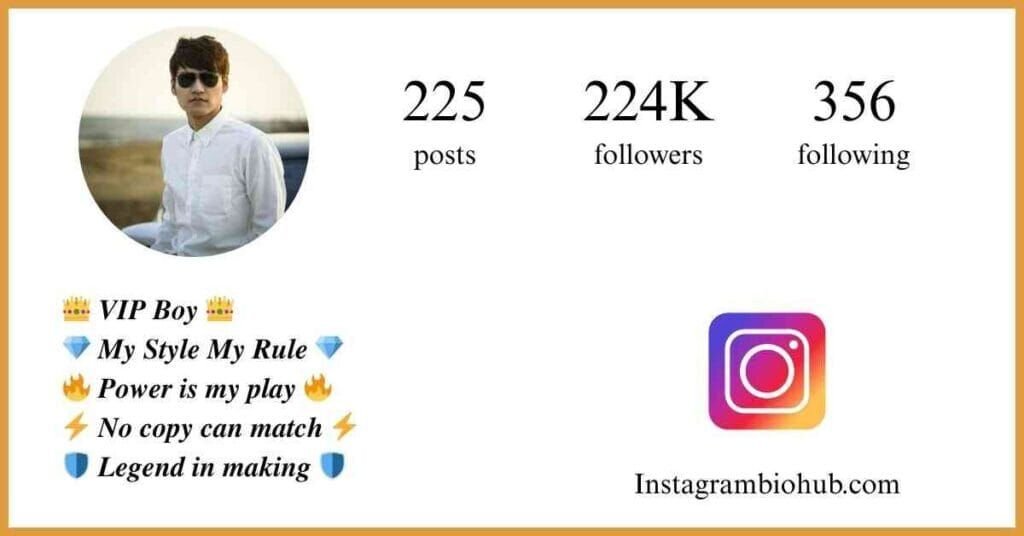 Instagram VIP Bio - Instagram VIP Bio For Boy